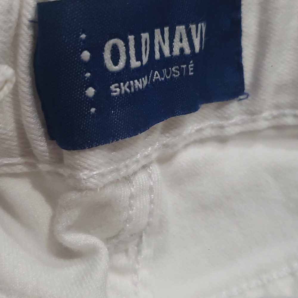 Old Navy Girls White Skinny Jeans-8 Regular - Picture 3 of 9